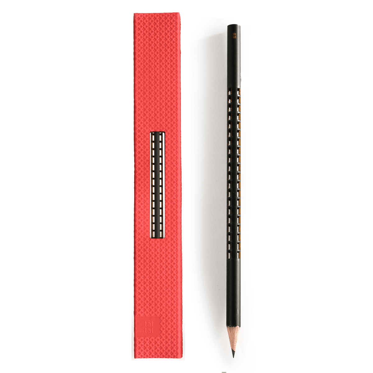 Bleistift, Turm, in roter Geschenksverpackung